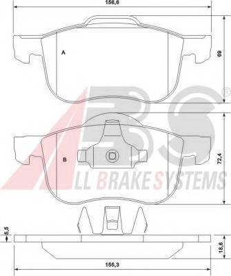 A.B.S. 37097 Комплект тормозных колодок,