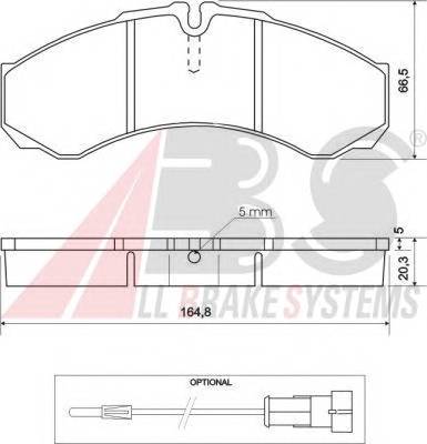 A.B.S. 37113 Комплект тормозных колодок,