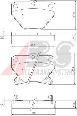 A.B.S. 37136 Комплект тормозных колодок,