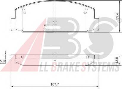 A.B.S. 37382 Комплект тормозных колодок,