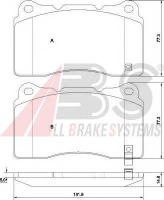 A.B.S. 37447 Комплект тормозных колодок,