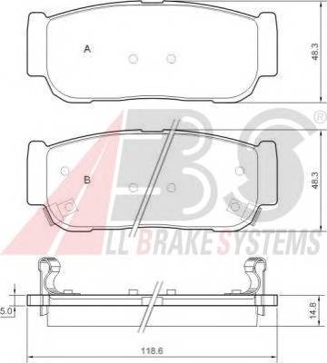 A.B.S. 37567 Комплект тормозных колодок,