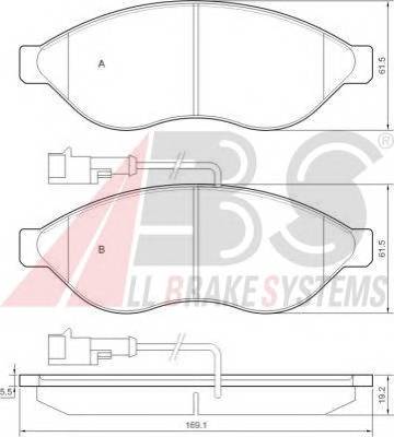 A.B.S. 37577 Комплект тормозных колодок,