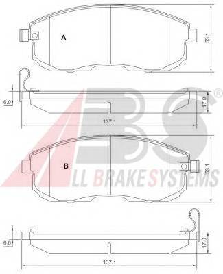 A.B.S. 37648 Комплект тормозных колодок,