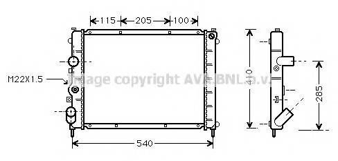 AVA QUALITY COOLING RTA2231 Радиатор, охлаждение двигателя