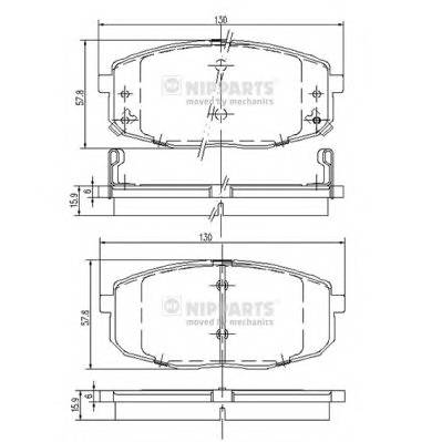 NIPPARTS J3600319 Комплект гальмівних колодок,