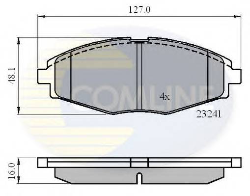 COMLINE CBP0486 Комплект гальмівних колодок,