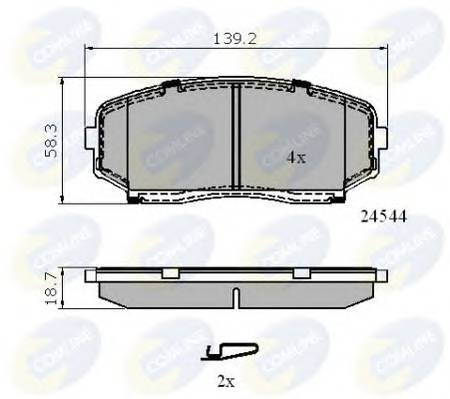 COMLINE CBP31724 Комплект тормозных колодок,