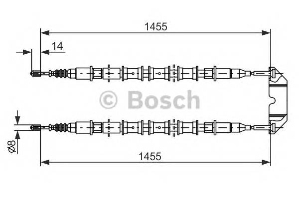 BOSCH 1 987 477 391 Трос, стоянкова гальмівна