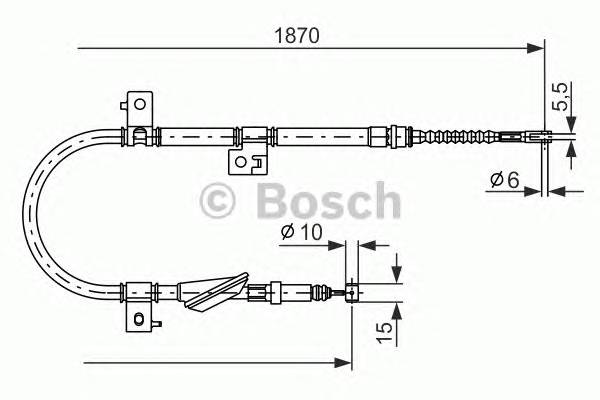 BOSCH 1 987 477 673 Трос, стоянкова гальмівна