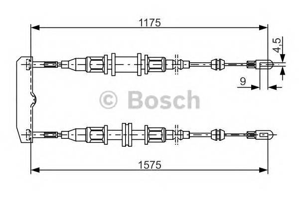 BOSCH 1 987 477 766 Трос, стоянкова гальмівна