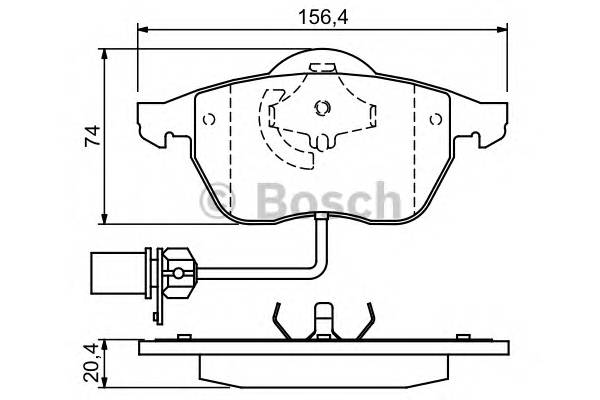 BOSCH 0 986 424 482 Комплект гальмівних колодок,