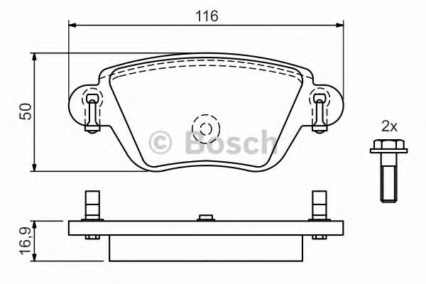 BOSCH 0 986 424 671 Комплект тормозных колодок,