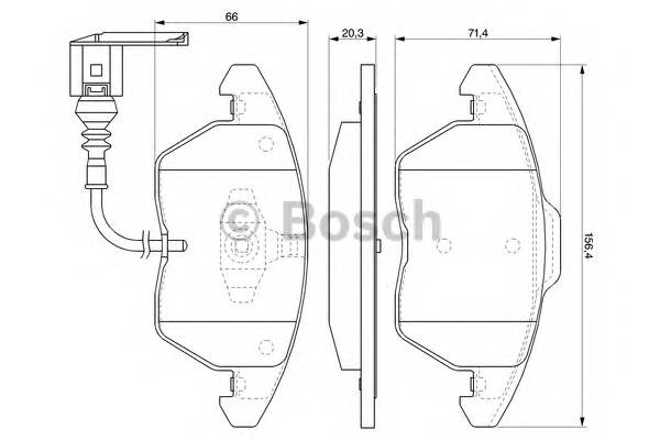 BOSCH 0 986 424 797 Комплект гальмівних колодок,