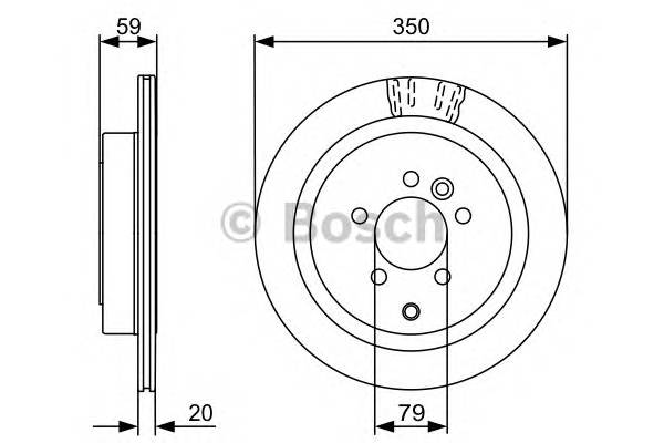 BOSCH 0 986 479 492 Гальмівний диск