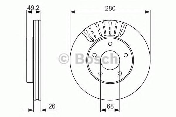 BOSCH 0 986 479 678 Гальмівний диск