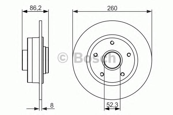 BOSCH 0 986 479 684 Гальмівний диск