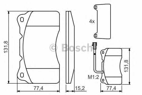 BOSCH 0 986 494 069 Комплект тормозных колодок,