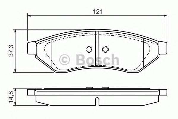 BOSCH 0 986 494 172 Комплект тормозных колодок,