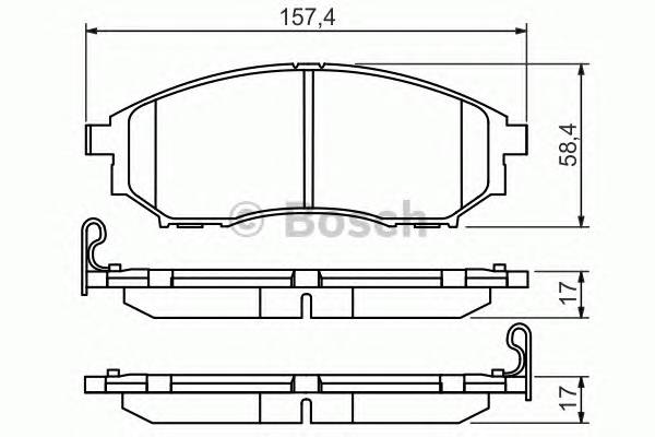 BOSCH 0 986 494 295 Комплект гальмівних колодок,