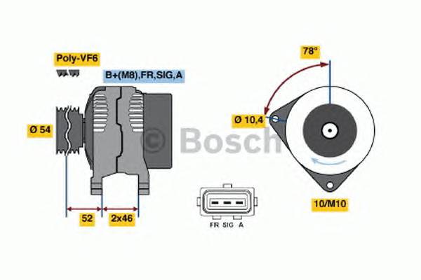 BOSCH 0 986 049 171 Генератор