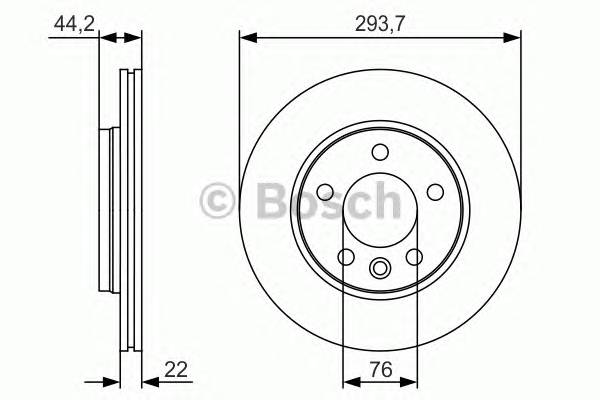 BOSCH 0986479S06 Тормозной диск Bosch