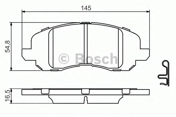 BOSCH 0 986 494 575 Комплект тормозных колодок,