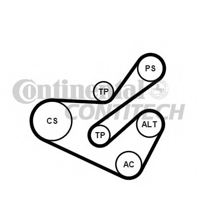 CONTITECH 6PK1740K1 Поликлиновой ременный комплект