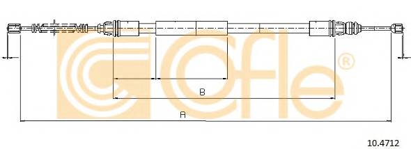 COFLE 10.4712 Трос стояночного гальма