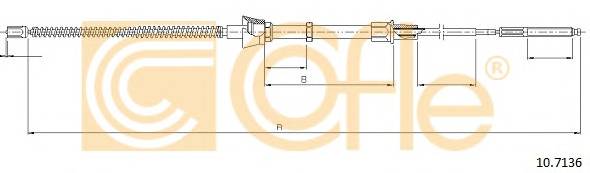 COFLE 10.7136 Трос стояночного гальма