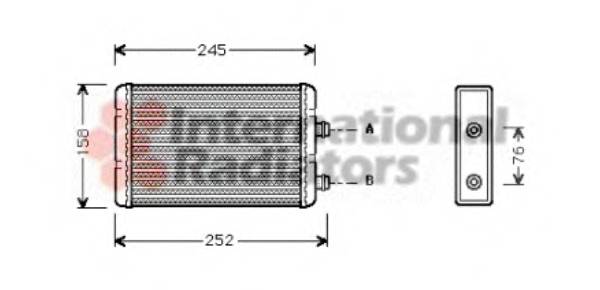 VAN WEZEL 17006220 Теплообменник, отопление салона