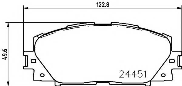 TEXTAR 2445101 Комплект тормозных колодок,