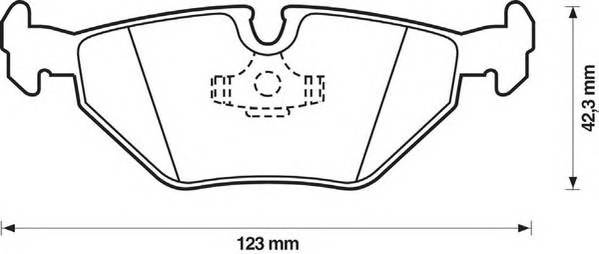 JURID 571387J Комплект гальмівних колодок,