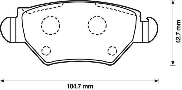 JURID 573010J Комплект гальмівних колодок,