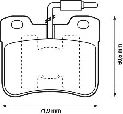 BENDIX 571473B Комплект гальмівних колодок,