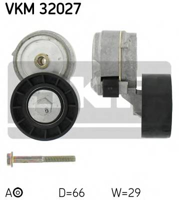 SKF VKM 32027 Натяжний ролик, полікліновий