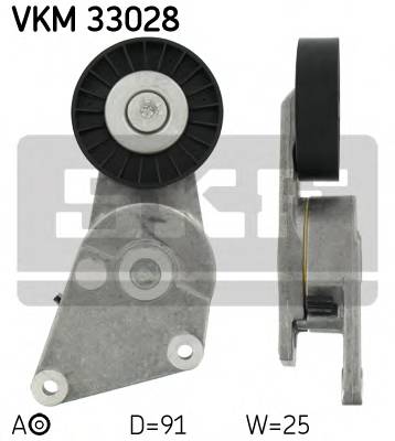 SKF VKM 33028 Натяжной ролик, поликлиновой