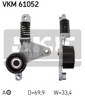 SKF VKM 61052 Натяжной ролик, поликлиновой