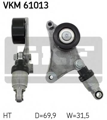 SKF VKM 61013 Натяжний ролик, полікліновий