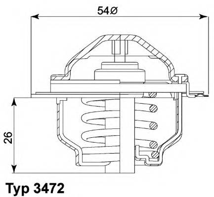 WAHLER 3472.87D Термостат, охлаждающая жидкость