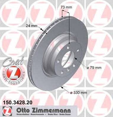 ZIMMERMANN 150.3428.20 Тормозной диск