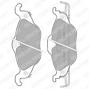 DELPHI LP1673 Комплект тормозных колодок,