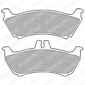 DELPHI LP1692 Комплект гальмівних колодок,