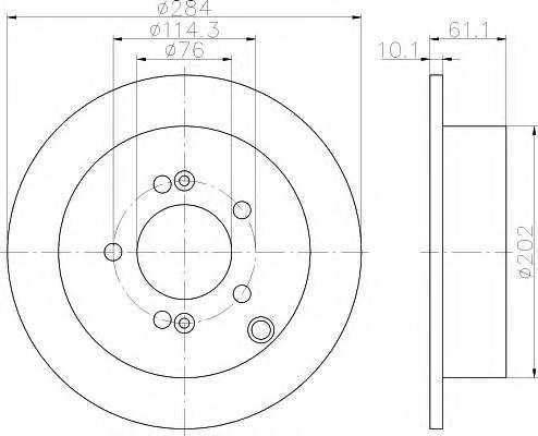 HELLA 8DD 355 111-421 Гальмівний диск