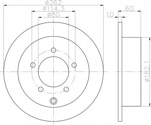 HELLA 8DD 355 119-181 Тормозной диск