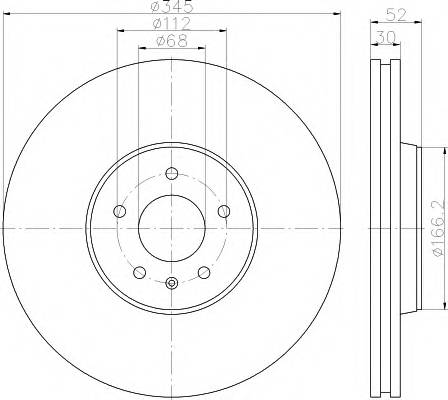 HELLA 8DD 355 117-181 Тормозной диск