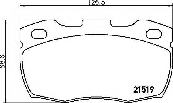 HELLA 8DB 355 005-861 Комплект гальмівних колодок,