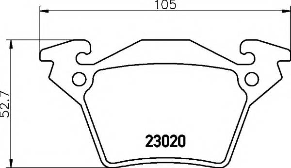 HELLA 8DB 355 008-641 Комплект тормозных колодок,