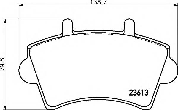 HELLA 8DB 355 010-021 Комплект гальмівних колодок,