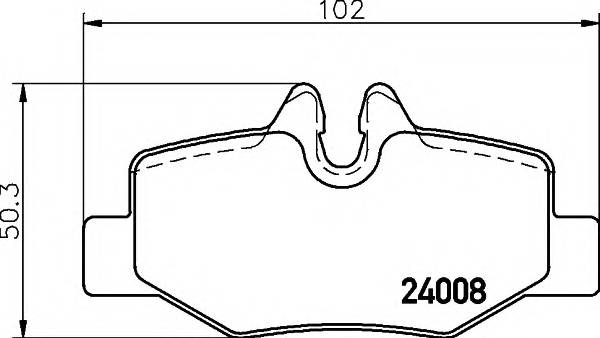 HELLA 8DB 355 010-661 Комплект гальмівних колодок,